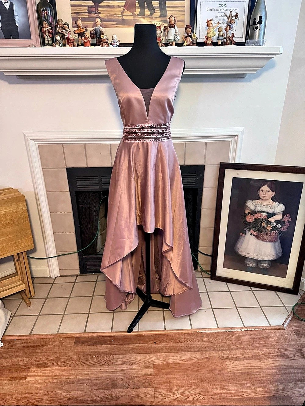 NEW Ever Pretty Pink Evening/Party Dress with Illusion Neckline and Waist